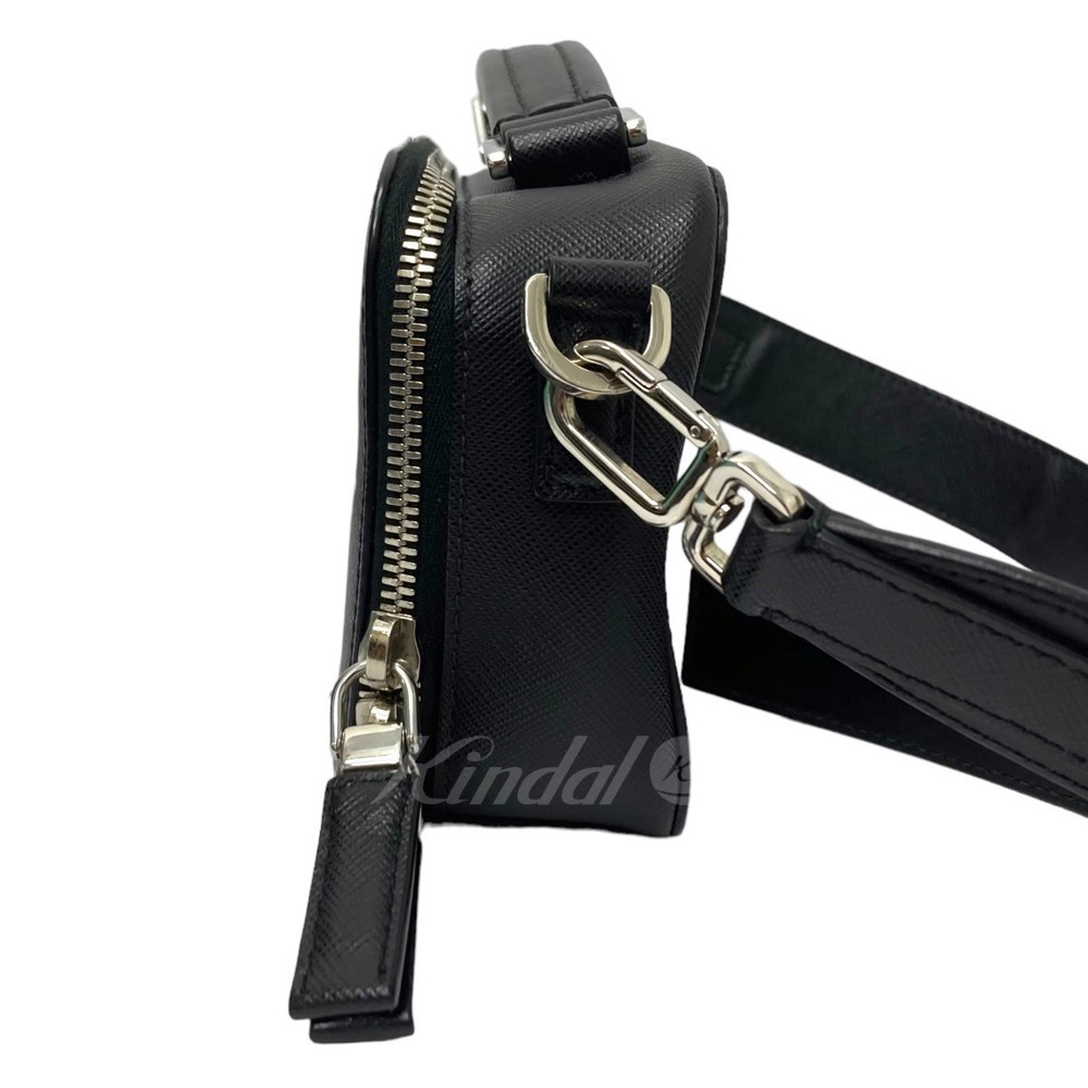 Prada Shoulder Bag Triangular Plate Black - image 5